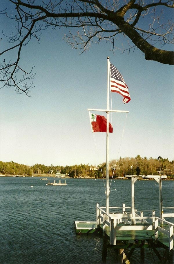 Fiberglass Flagpole with two flags
