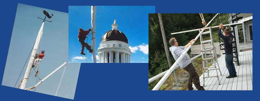 Images of repairing flagpole